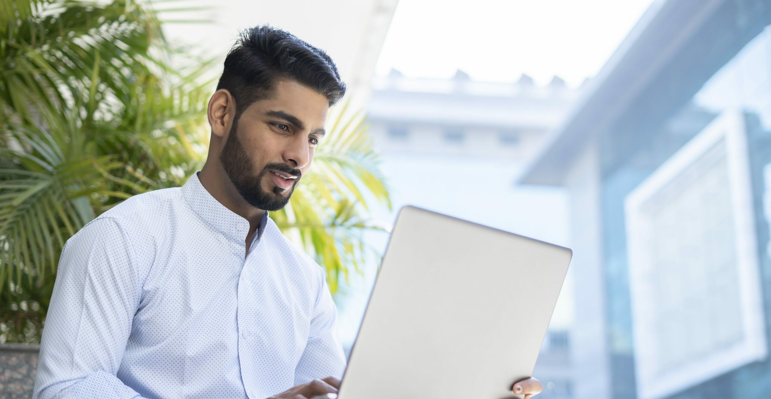 Young man working