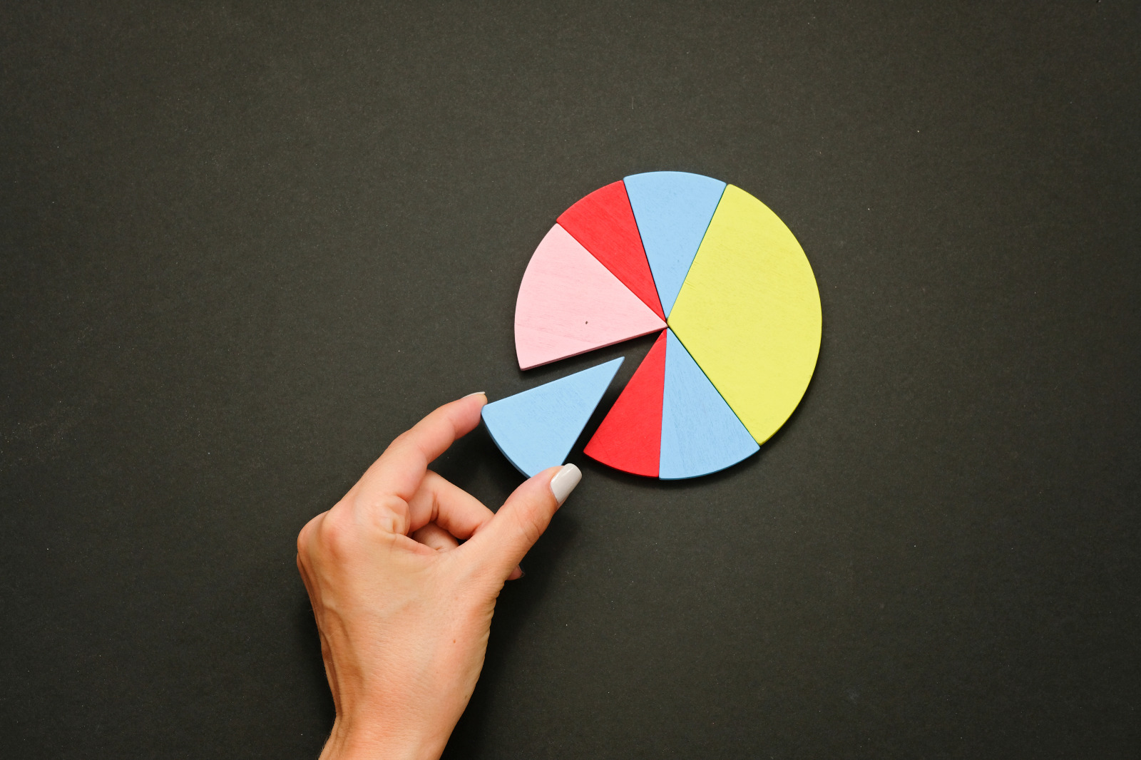 A pie chart illustrating the essence of a fractional share