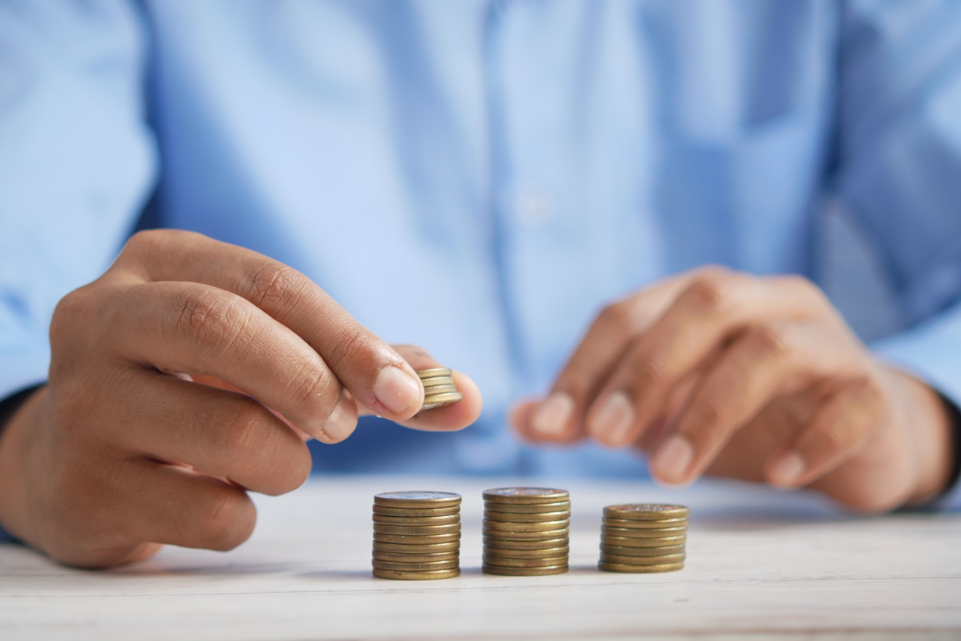 Man with coins